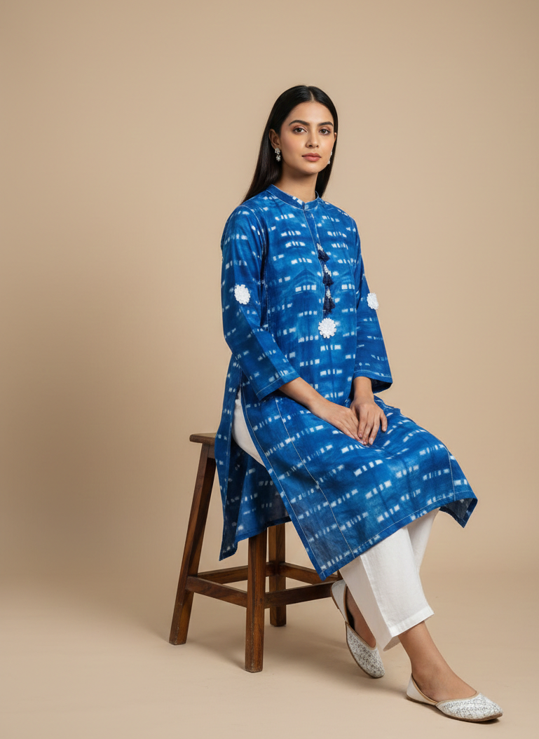 Indigo Accents-Kurta