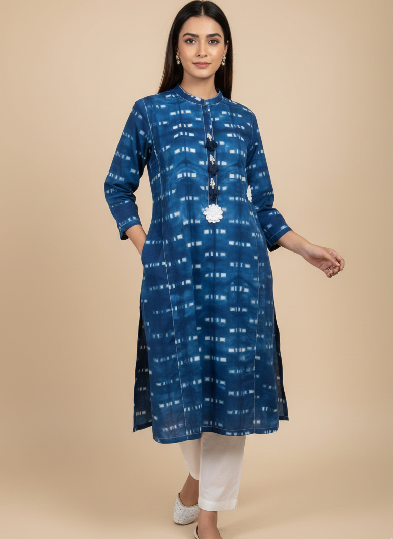 Indigo Accents-Kurta