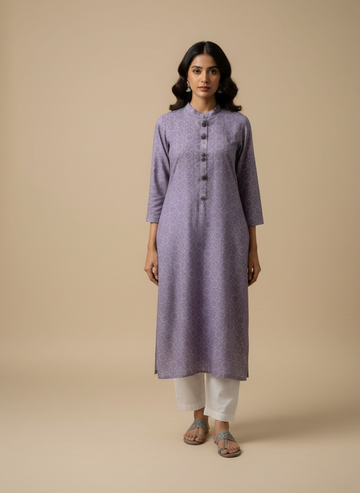 Mauve Plume-Kurta